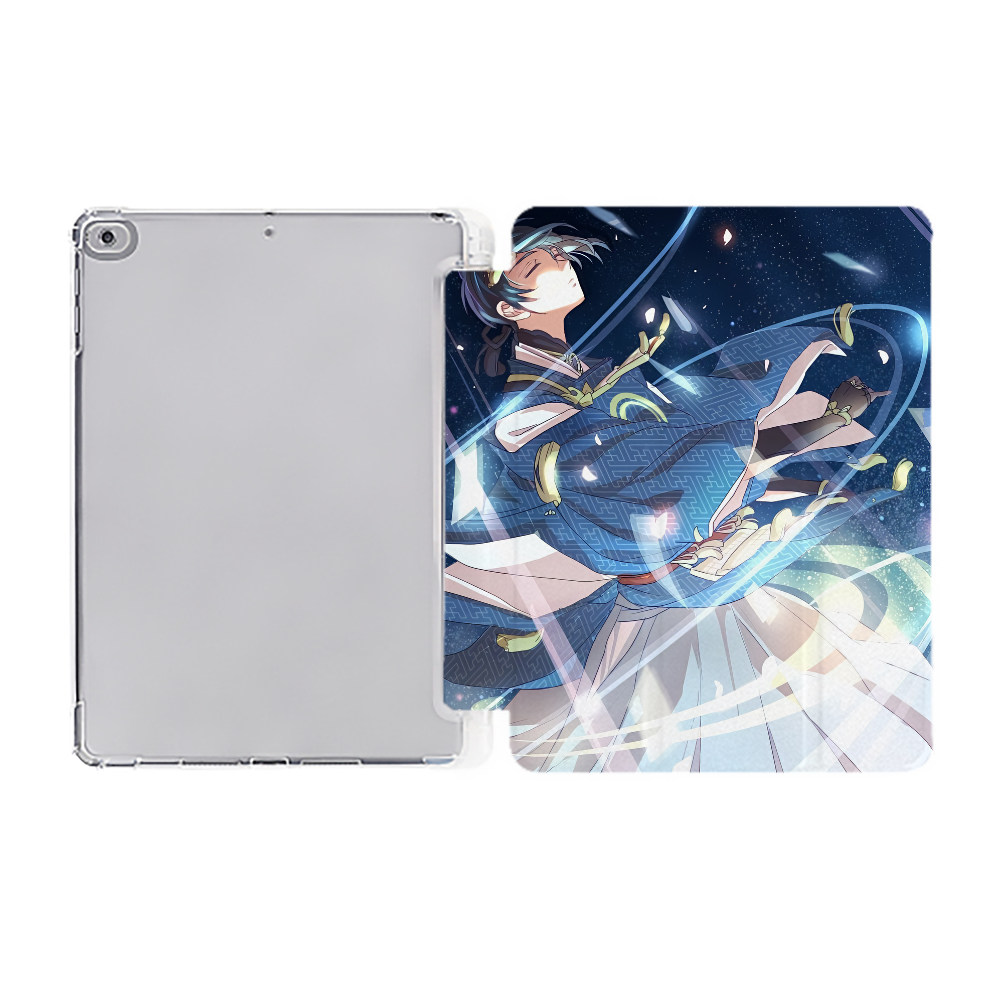 （画像用） 刀剣乱舞 Touken Ranbu IPad ケース ペン収納付き 三つ折りスタンド PUレザー×シリコン 対応機種9.5/10.5/10.9インチ